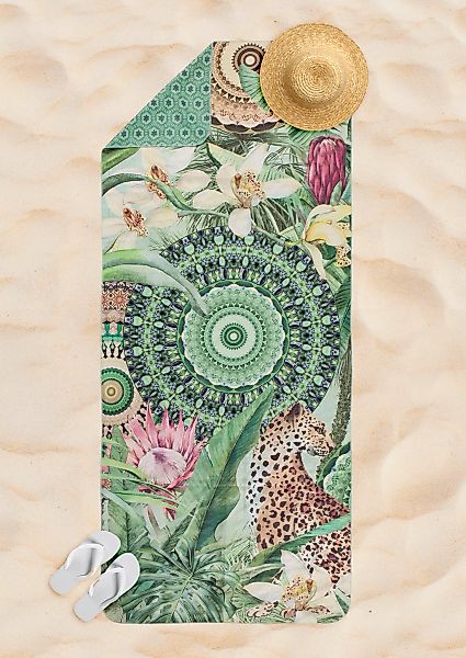 hip Strandtuch »Abhita«, (1 St., Strandtuch 100 x 180 cm), Baumwolle, Velou günstig online kaufen