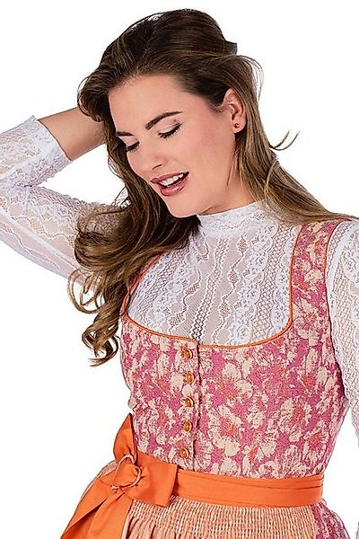 Melega Dirndl Midi Dirndl 2tlg. - ZOELLA - pink/beige/orange günstig online kaufen