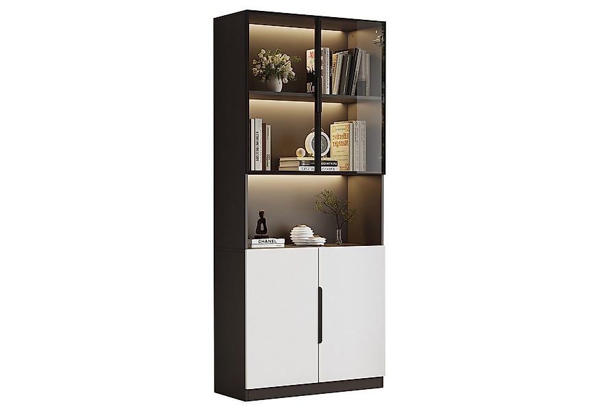 REDOM Vitrine Wohnzimmer Schrank Schaukasten (Bücherregal für Sammlerstücke günstig online kaufen