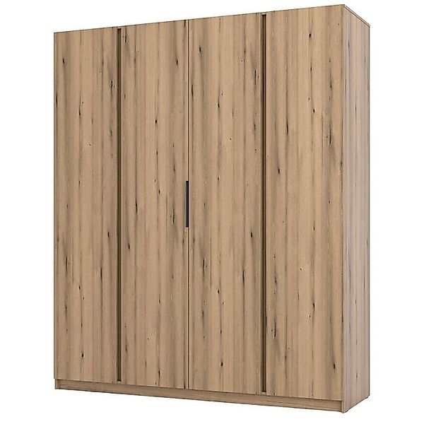 Selsey Kleiderschrank KAJA 4-türig mit Soft-Close, Kleiderstange und 11 Reg günstig online kaufen