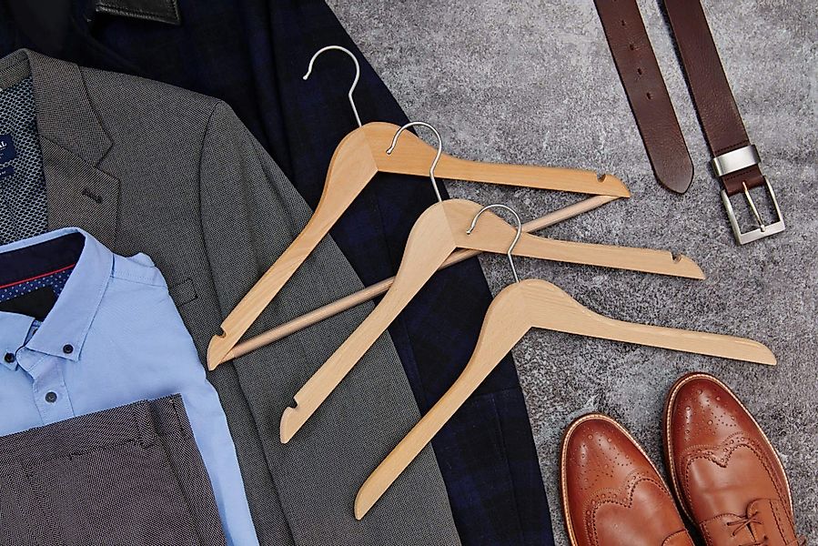 MAWA Kleiderbügel Holzbügel Business, körpergeformt, drehbarer günstig online kaufen