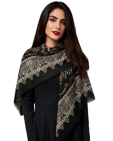 MayTree Modeschal Großes Modetuch Cashmere Feeling 130x130cm Paisley, (Stüc günstig online kaufen