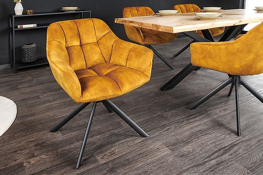 riess-ambiente Polsterstuhl PAPILLON senfgelb / schwarz (Einzelartikel, 1 S günstig online kaufen