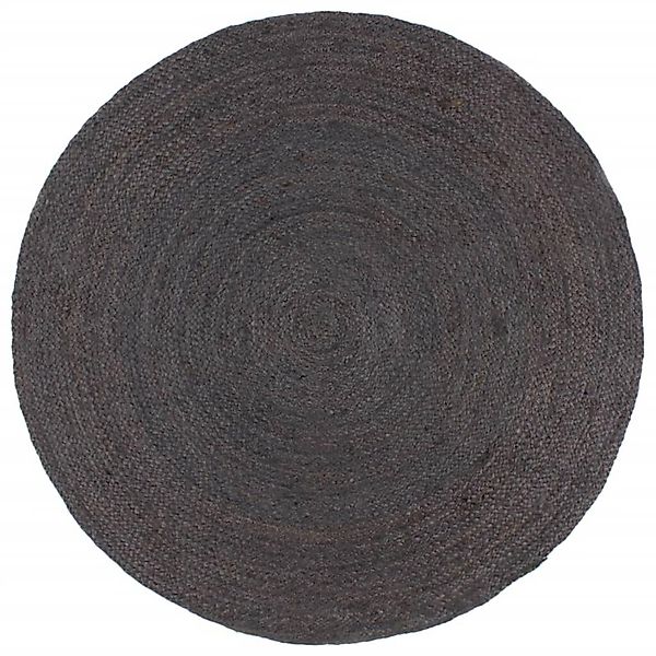 vidaXL Teppich Handgefertigt Jute Rund 210 Cm Dunkelgrau 1184025 günstig online kaufen