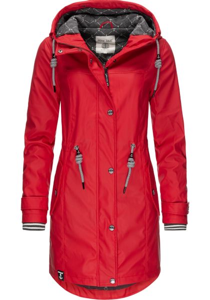 PEAK TIME Regenjacke "L60042" mit Kapuze stylisch taillierter Regenmantel f günstig online kaufen