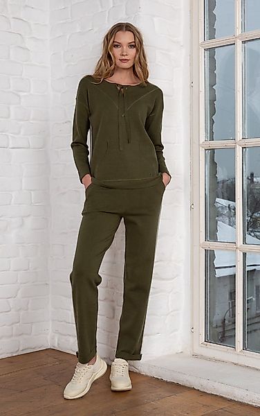 Passioni Strickhose in Khaki im sportlichen Stil günstig online kaufen