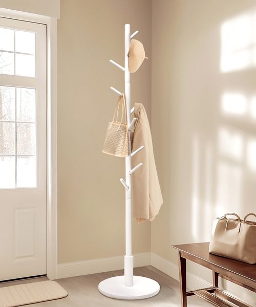 Yorbay Garderobenständer aus Buche Massivholz, Kleiderständer günstig online kaufen