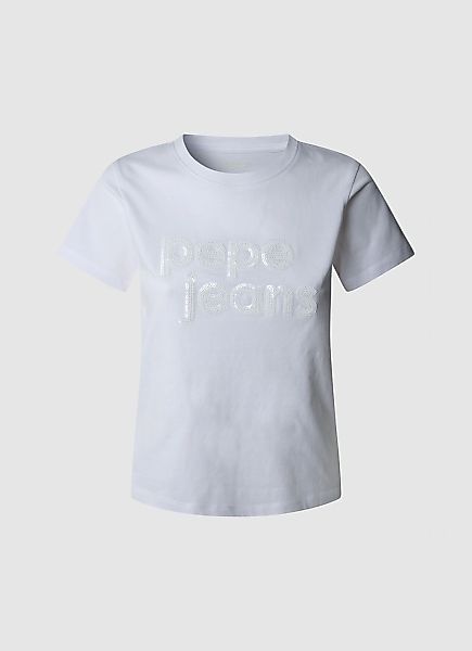 Pepe Jeans T-Shirt "ARIA", mit Ton-in-Ton Paillettenbesatz günstig online kaufen