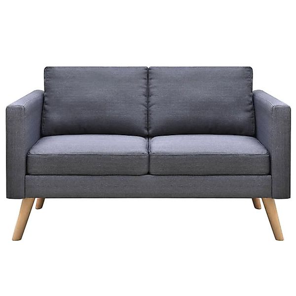 vidaXL Sofa 2-Sitzer Stoff Dunkelgrau günstig online kaufen