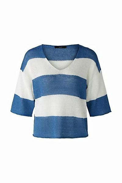 Oui Sweatshirt Pullover, blue white günstig online kaufen