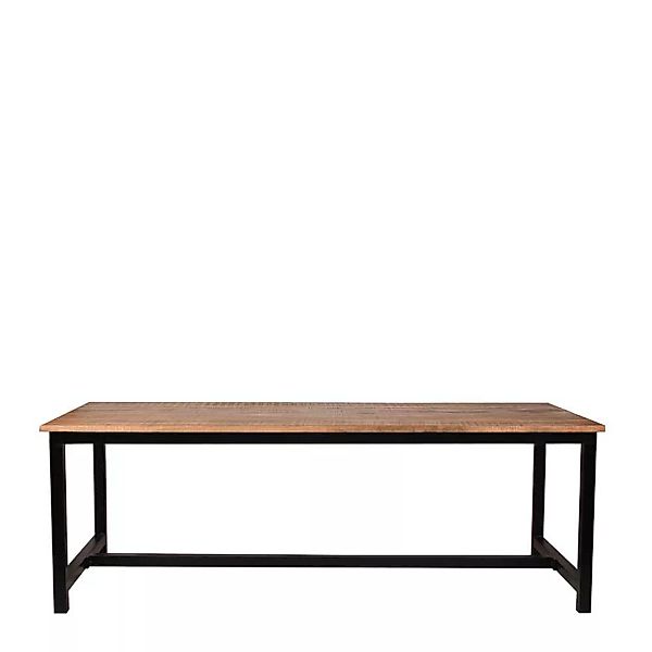 Esszimmertisch aus Mangobaum Massivholz und Metall 75 cm hoch günstig online kaufen