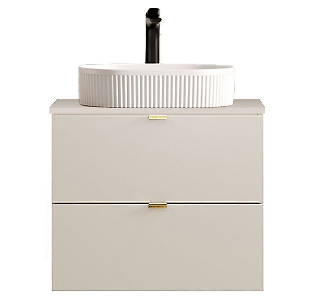 Lomadox Waschtisch DURANGO-56, 60 cm breit, Keramikwaschbecken, kaschmir, 2 günstig online kaufen