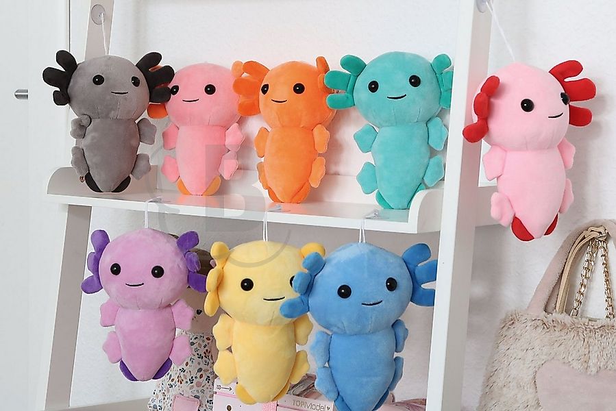 soma Kuscheltier Axolotl Kuscheltier Axolotl Plüschtier schwarz 20 cm (1-St günstig online kaufen