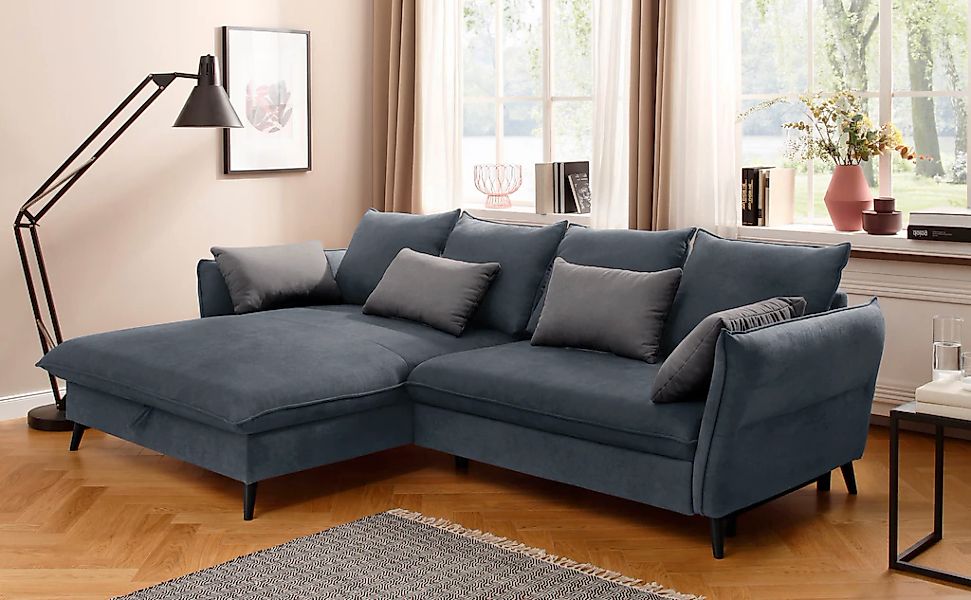 Home affaire Ecksofa "Tirano, moderne Optik, komfortabel, Breite 274cm,L-Fo günstig online kaufen
