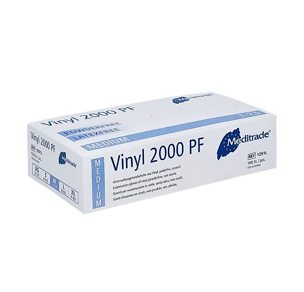 MediTrade Einweghandschuhe Meditrade Vinyl 2000 PF Einmalhandschuhe aus Vin günstig online kaufen