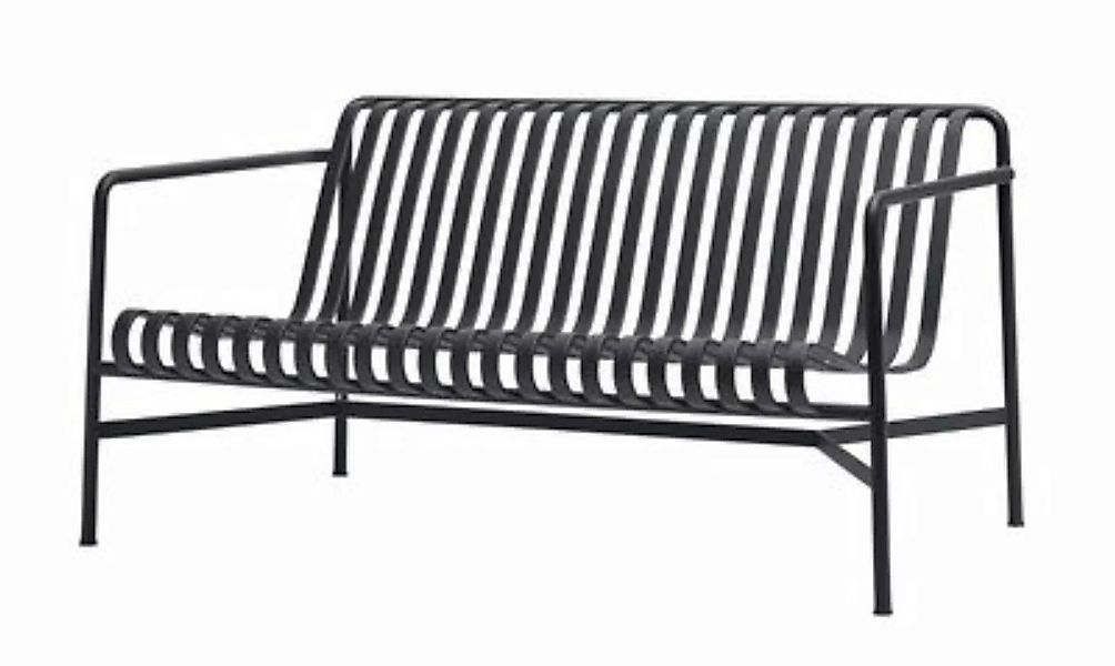 Gartensofa 2-Sitzer Palissade Lounge metall grau schwarz / L 139 cm - R & E günstig online kaufen