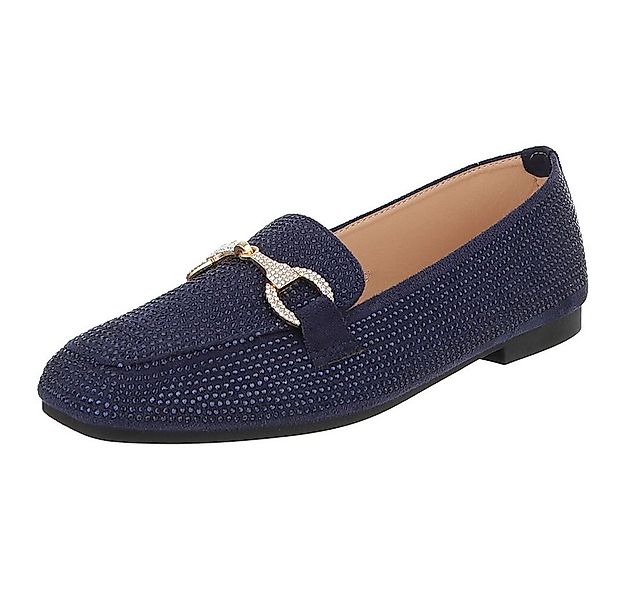 Ital-Design Loafers mit Glitzerdetails für Damen – Eleganter Komfort Slippe günstig online kaufen