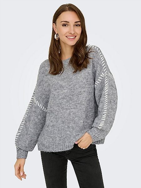JDY Rundhalspullover JDYZOEY LIFE L/S ON STITCH PULL KNT NOOS mit dekorativ günstig online kaufen