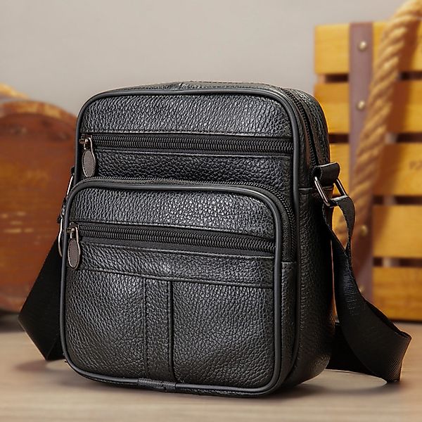 YUBRO-STUDIO Umhängetasche Herren Leder Echtleder Crossbody günstig online kaufen