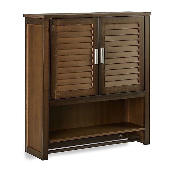 relaxdays Hängeschrank dunkelbraun LAMELL günstig online kaufen