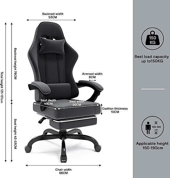 HOMALL Gaming-Stuhl Massage-Bürostuhl aus Stoff mit günstig online kaufen