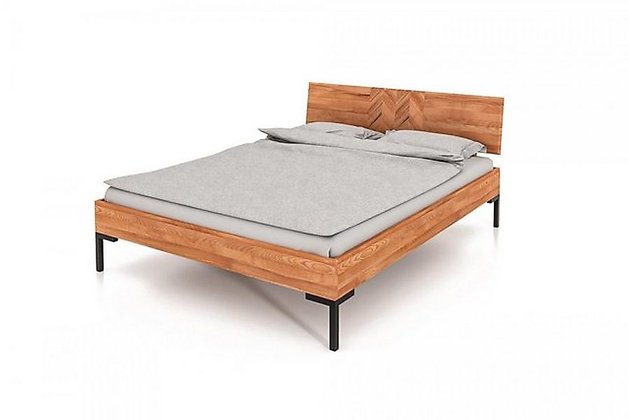 Natur24 Einzelbett Bett Seiba 2 Sonderlänge 160x210 Kernbuche Holzkopfteil günstig online kaufen