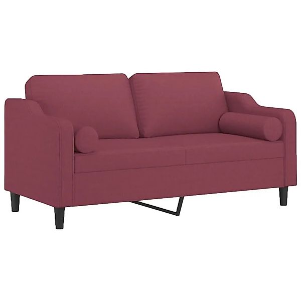 vidaXL 2-Sitzer-Sofa mit Zierkissen Weinrot 140 cm Stoff 3200851 günstig online kaufen