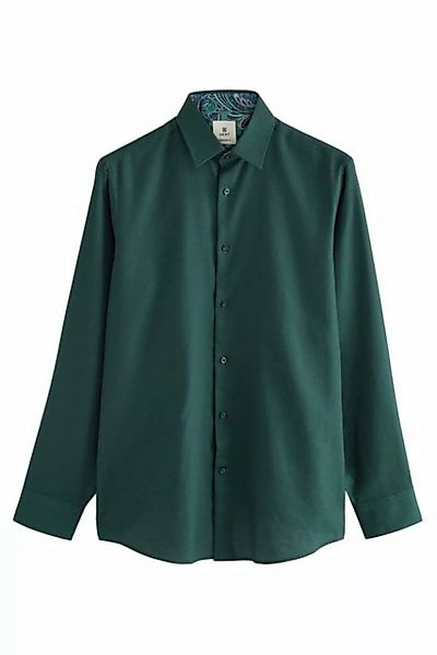 Next Langarmhemd Strukturiertes Regular Fit Hemd mit Besatz (1-tlg) günstig online kaufen
