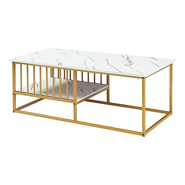 en.casa Couchtisch, »Raukurg« 120x60x44 cm Marmoroptik, günstig online kaufen