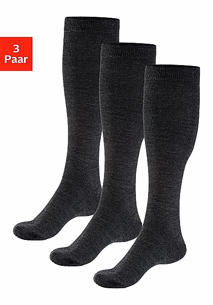 Bench. Kniestrümpfe Packung, 3 Paar tlg. Herrenkniestrümpfe mit wärmender W günstig online kaufen