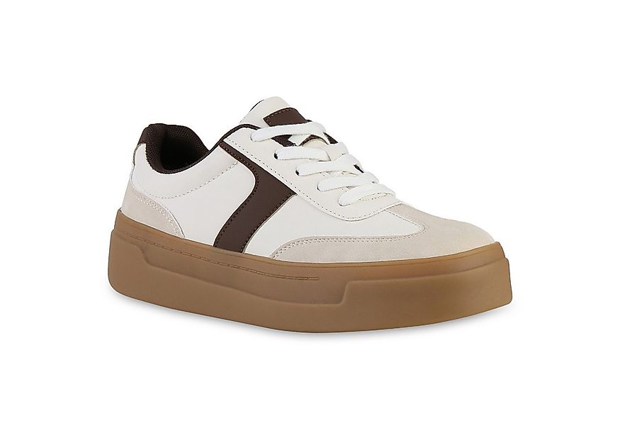 VAN HILL 841463 Sneaker Damen Sneaker Low Schnürer Basic Plateau Freizeit S günstig online kaufen