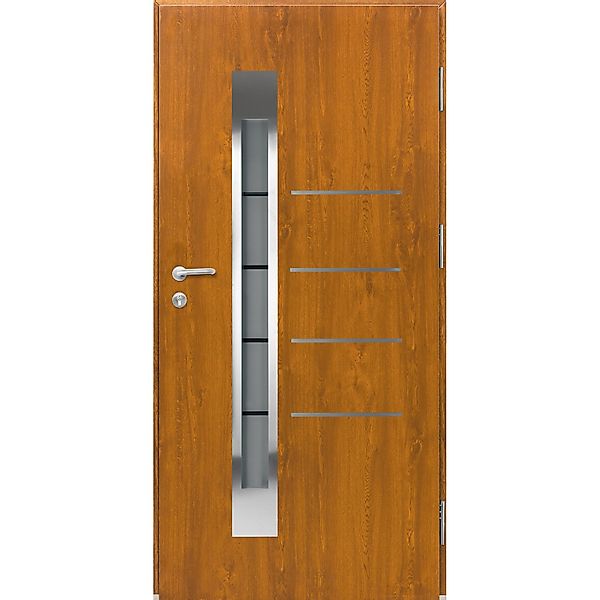 Splendoor Thermospace Haustür Berlin Prime Golden Oak 210x100 cm R günstig online kaufen