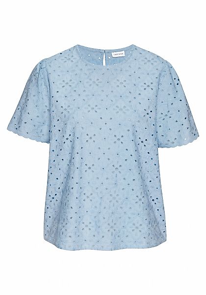 LASCANA Kurzarmbluse mit Lochstickerei, Damenbluse, casual-elegant günstig online kaufen