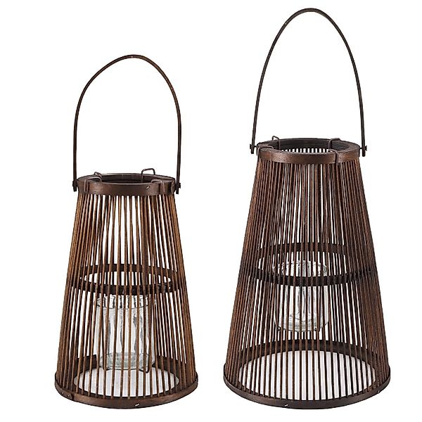 Home4Living Kerzenlaterne Laterne Holzlaterne Windlicht 2er günstig online kaufen