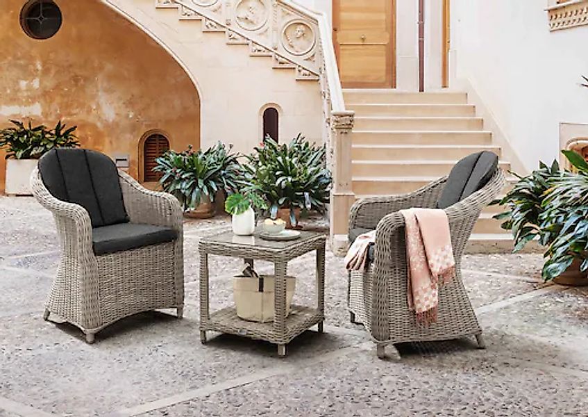 Destiny Balkonset »Malaga Merano« Set, 7 Stk. tlg. bestehend aus 2x Sessel, günstig online kaufen