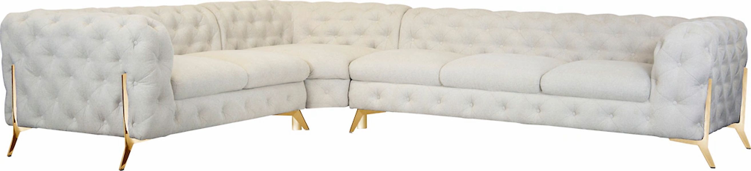 Home affaire Chesterfield-Sofa "Amaury L-Form" großes Ecksofa, Chesterfield günstig online kaufen