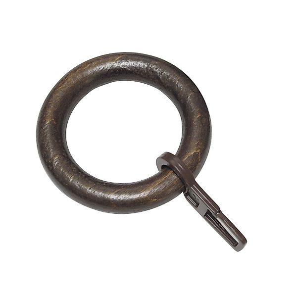 GARDINIA Gardinenring "Lugano Holz" Serie Gardinenstangen-Set Lugano Classi günstig online kaufen