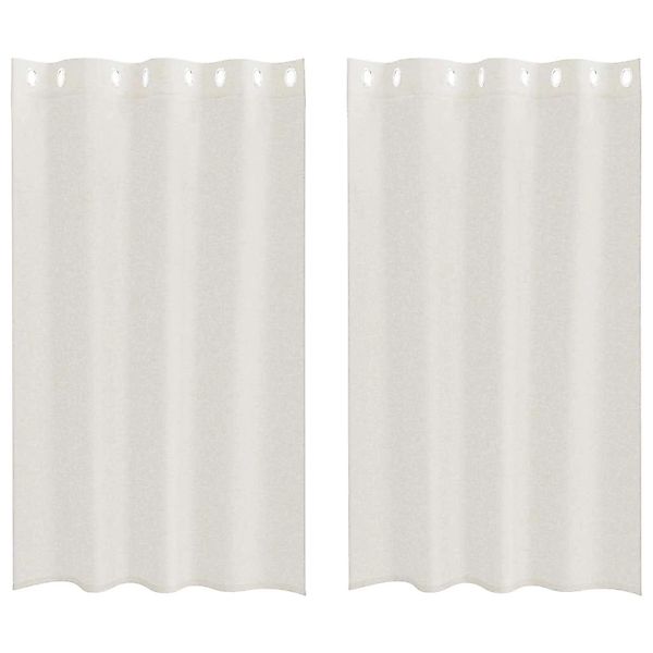 vidaXL Voile-Vorhänge 2 Stk Creme 140x175cm Polyester 4107988 günstig online kaufen