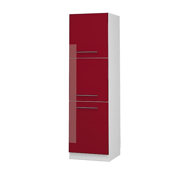 Vicco Herdumbauschrank Fame-Line Herdschrank Bordeaux Hochglanz/Weiß 60 cm günstig online kaufen