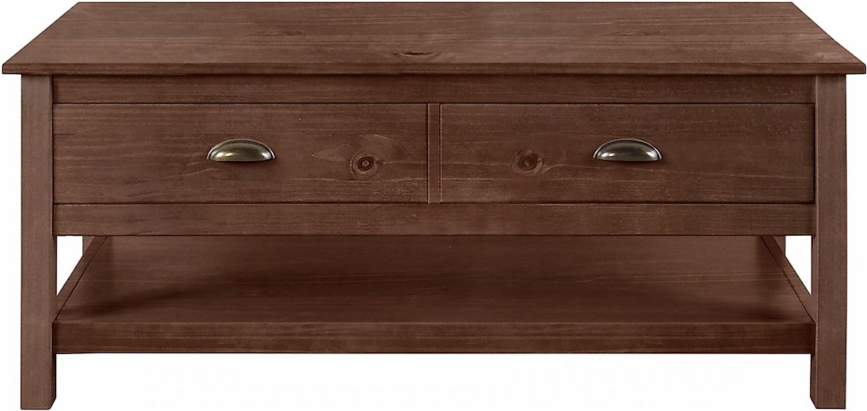 OTTO home Couchtisch "Schröder" mit 2 Schubladen und 1 Einlegeboden, aus ma günstig online kaufen