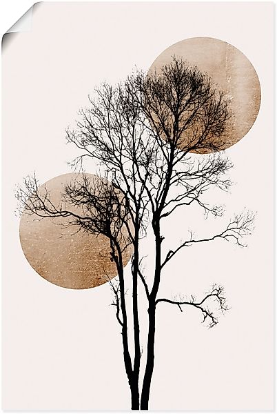 Artland Wandbild »Sonne und Mond versteckt«, Baumbilder, (1 St.), als Alubi günstig online kaufen