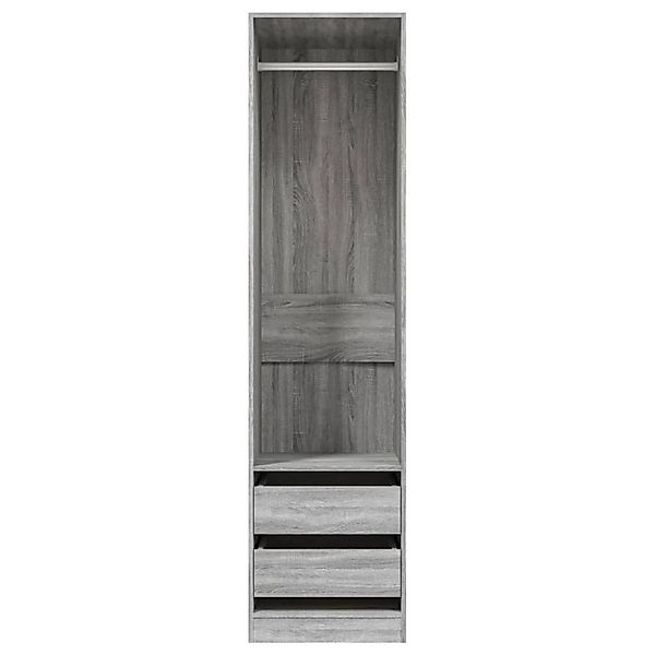 vidaXL Kleiderschrank mit Schubladen Grau Sonoma 50x50x200 cm günstig online kaufen
