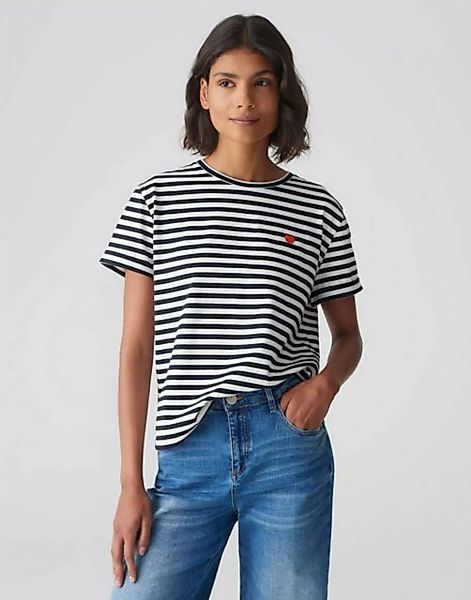 OPUS Kurzarmshirt T-Shirt SERZ STRIPE Regular aus Organic Cotton günstig online kaufen