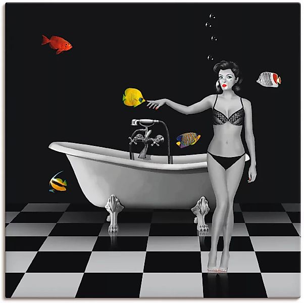 Artland Wandbild "Ein Badezimmer für Fische", Frau, (1 St.), als Alubild, O günstig online kaufen