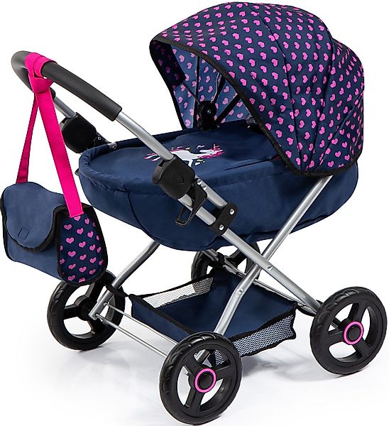 Bayer Puppenwagen Cosy, blau/Einhorn, mit Wickeltasche günstig online kaufen