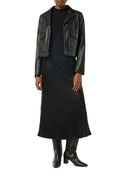 Comma Lederimitatjacke ohne Kapuze mit Reverskragen günstig online kaufen