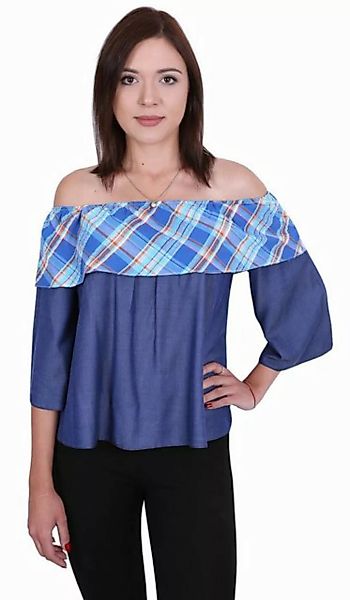 Sarcia.eu Blusentop John Zack Blaue spanische Bluse S günstig online kaufen