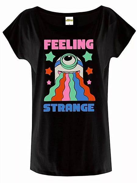 Minions Feeling Strange Damen Loose-Shirt schwarz günstig online kaufen