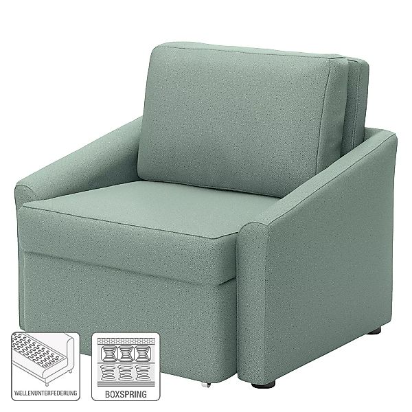 home24 Modoform Sessel Rifton I Marineblau Webstoff mit Schlaffunktion 108x günstig online kaufen
