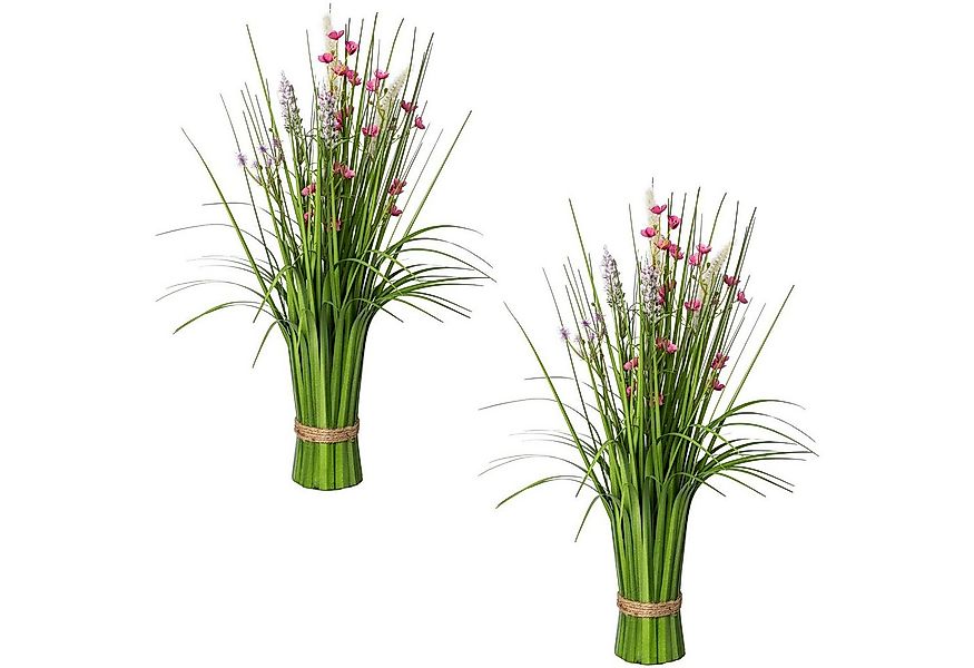 Kunstgras Stehgras-Busch mit Blüten, Creativ green, Höhe 48 cm günstig online kaufen